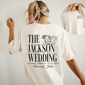 Custom Wedding Toss Shirts, Comfort Colors Wedding Shirt, Personalized Bridal Party Gift, Wedding Party Favors, Matching Group Wedding Merch