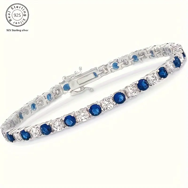 One Luxurious Italian 925 Silver Moissanite Bracelet, Meticulously Crafted By An Italian Designer And Handcrafted, Is A Perfect Anniversary Gift Suitable For Various Occasions Such As Banquets, And Comes With A Beautiful Jewelry Box