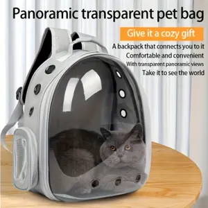 1 Space Capsule Pet Backpack - Breathable Clear Travel Container, Suitable for Cats and Small Dogs, with Zipper, Portable, Suitable for Outdoor Adventures, Pet Container, Modern Pet Accessories, Secure Zipper Closure