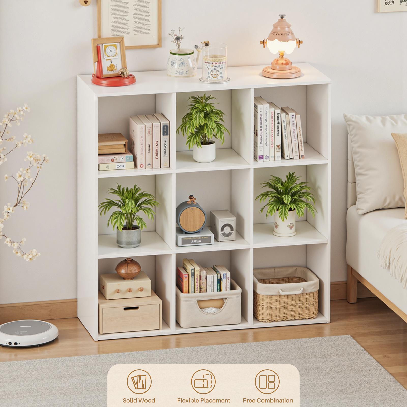 Stackable Storage Organizer Bookshelf - Removable Back Panels, Modern Cube Shelves, Display Shelf Cabinets, Apartment Furniture for Living Room, Bedroom, Living Room Decorations, Storage Organization, Room Storage