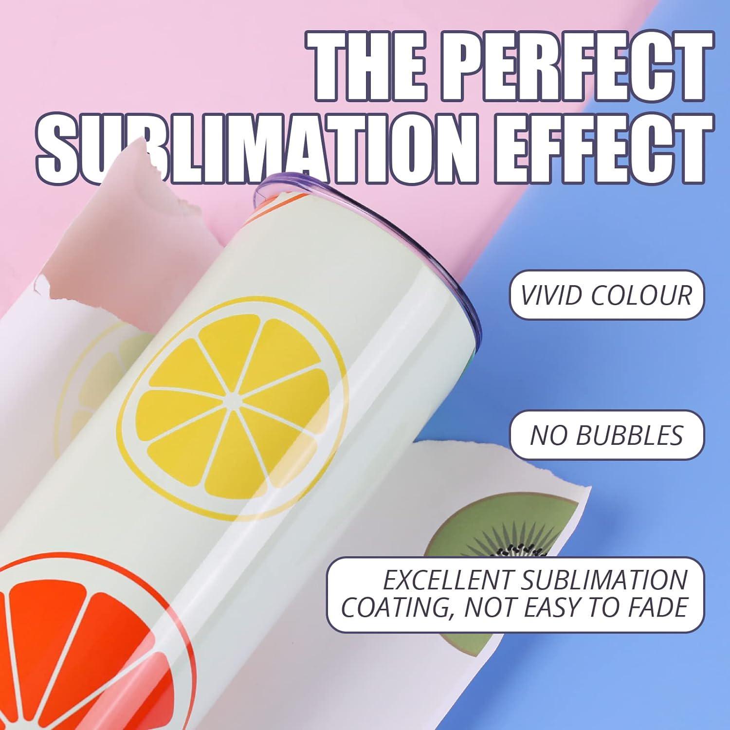 HTVRONT 8 Pack 20 OZ Sublimation Tumbler Blanks Skinny Straight in Bulk, Stainless Steel Insulated Sublimation Tumbler