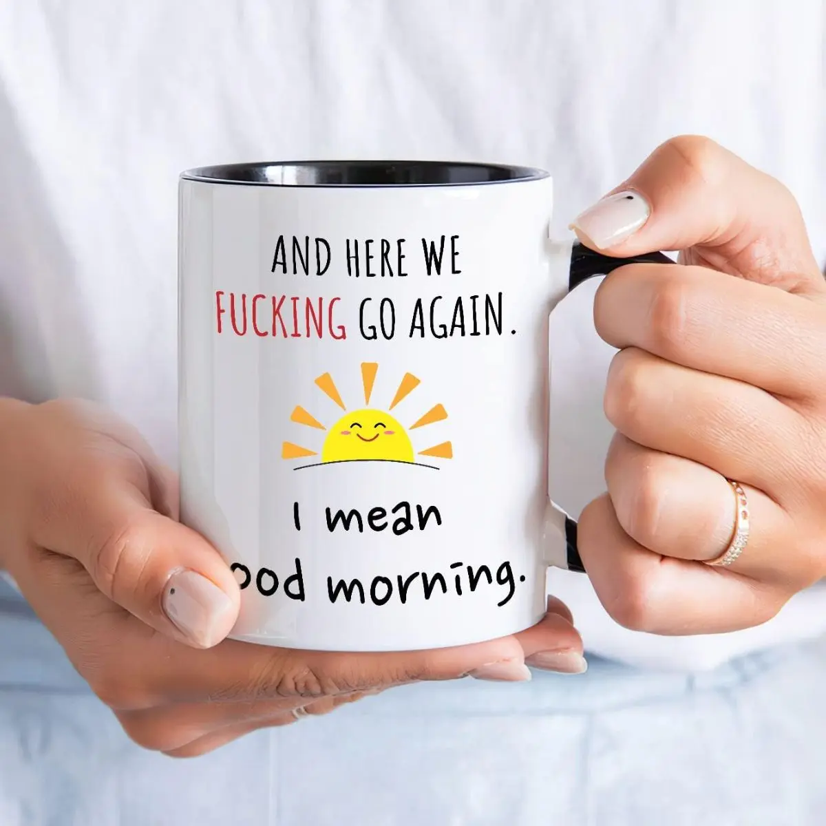 Here We Go Again Mug  Funny Sarcastic Coffee Cup, Good Morning  The  Fuckening Mug, Mom Humor Gift, Relatable Burnout Mug, Funny Coffee Mug for  Women - TikTok Shop
