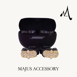 Clip-On Earbuds Jewelry for Bo-se earbuds - No Earbuds, Headphones Accessories for your earbuds. Gold Earbud Earrings for Women