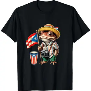GGOR Coqui Frog Puerto Rico Puerto Rican Flag Taino Boricua T-Shirt