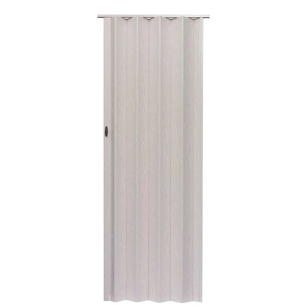 Echo White Ash Telescopic Folding Door (Model HSECHO3280WA) - 36 w x 80 h in/36x80", Modern Homestyle, Space Saver, Quiet Glides, Snap Lock Closure, Soft Vinyl Hinges, Dual Wall Construction, Long-Lasting Wear, Maintenance-Free