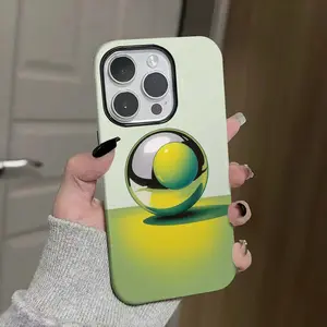 spherical, gradient, reflection Soft And Hard Two-In-One Film Printed Full Pattern Case For IPhone 16 15 14 13 1211 Pro Max Plus Phone Case