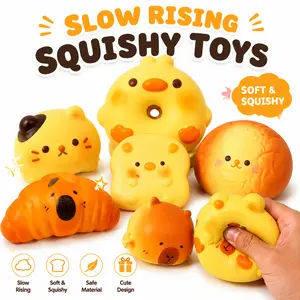 Soft Jumbo Squishies, Big Cheese Squishy Stress Relief Toy, Cute Sensory Fidgets for Anxiety and Relaxation face swap ball crunchy sqishies home office party butter squish ie