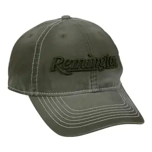 Remington Arms Outdoor Cap Sports Cotton Olive Color One Size Fits All Pre-Curved Visor Hook Loop Closure RM51C