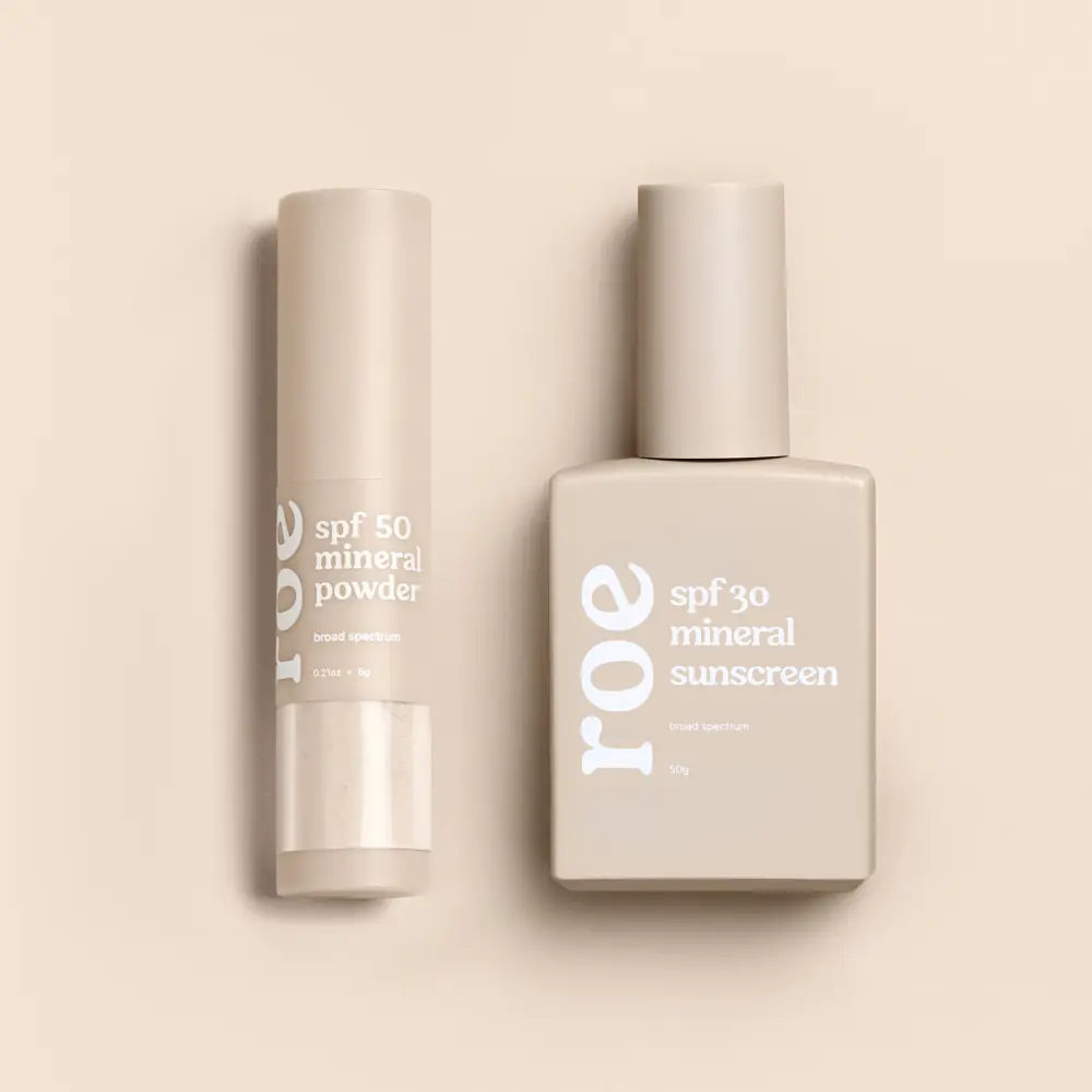 Roe Wellness Suncare Set - SPF 30 Mineral Sunscreen and our SPF 50 Mineral Powder