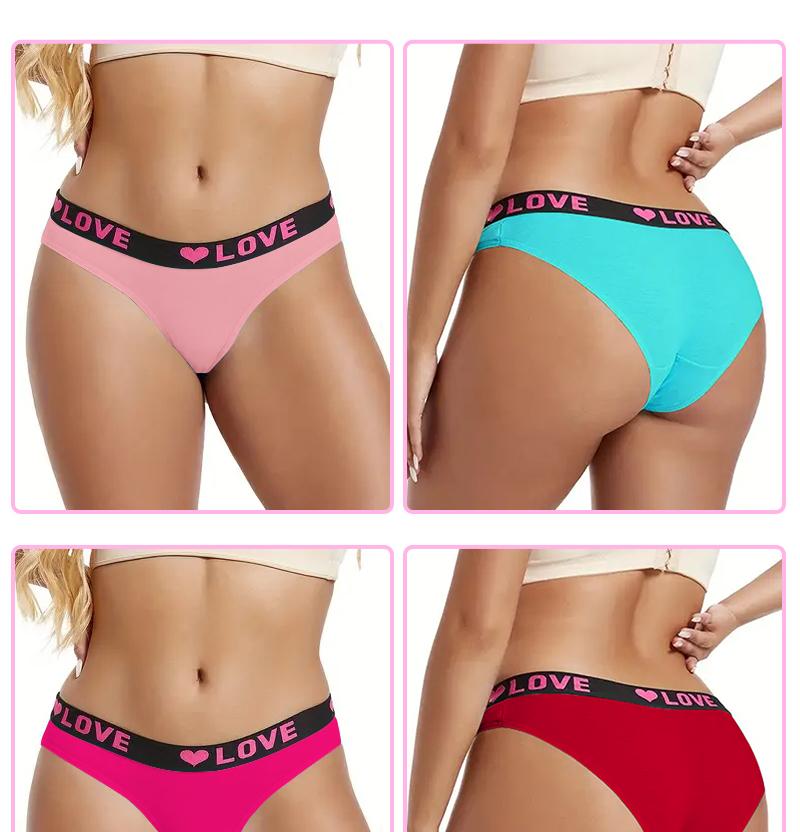 12 Pack High Rise Comfortable Casual Panties Set - Women's Plain Letter Tape Panties for Everyday Wear - Soft, Breathable, and Relaxing SpringStatements,Womenswear 12 Pack High Rise Comfortable Casual Panties Set - Women's Plain Letter Tape Panties for Everyday Wear - Soft, Breathable, and Relaxing SpringStatements,Womenswear