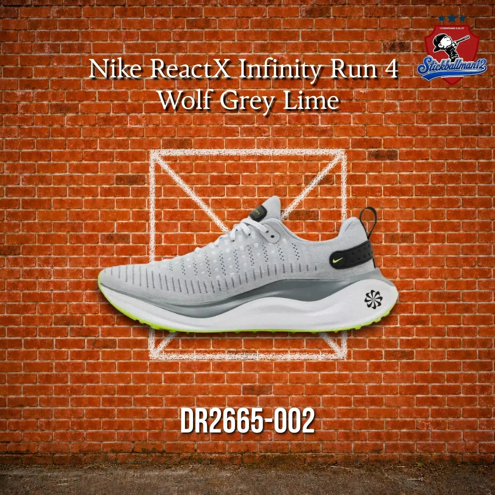Nike ReactX Infinity Run 4 Wolf Grey Lime (DR2665-002)