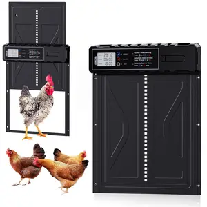 Automatic Chicken Coop Door, Chicken Door with Timer LCD Screen, Run Chicken Door, Anti-pinch Chicken Door, Farm Animal & Poultry Supplies