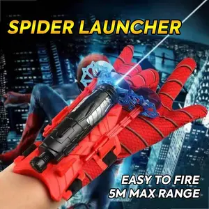 Spider-Man Web Slinger Glove Set with 2 Launchers | Feel Like a Real Superhero with This Role Play Costume & Toy | Great Gift for Halloween, Christmas & Birthdays