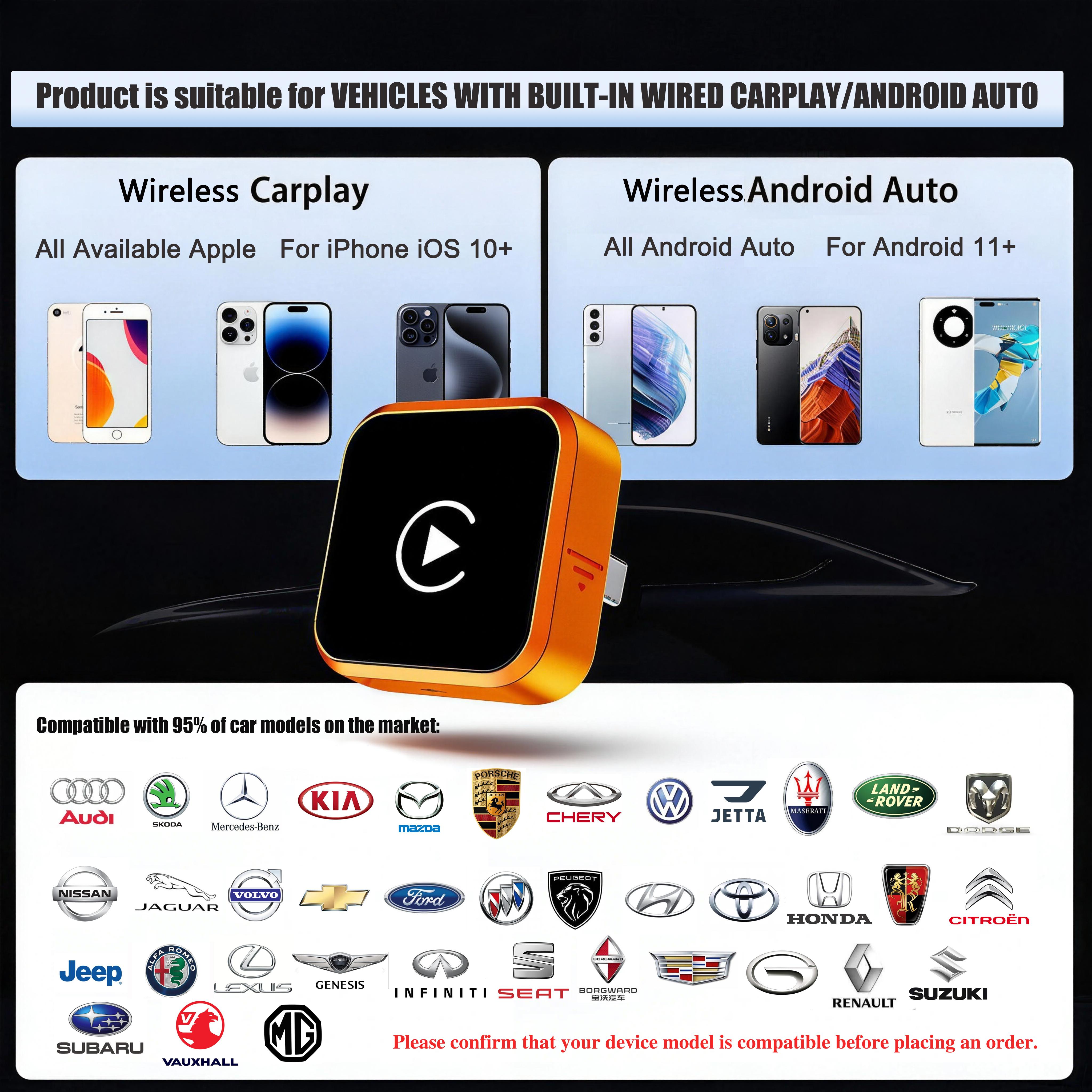 New CarPlay 2026 Wireless Adapter - Mini Cube Pro 3.0 Plug & Play, Auto-Reconnect for iPhone & Android, Wired to Wireless New CarPlay 2026 Wireless Adapter - Mini Cube Pro 3.0 Plug & Play, Auto-Reconnect for iPhone & Android, Wired to Wireless