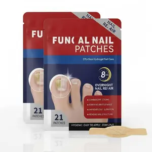Nail Patches for Toenails- 2Pack, Toenail Stickers Feet, 8-Hour Overnight Nail Patches Fits Large and Small Nails, 42 Count (Blue A)