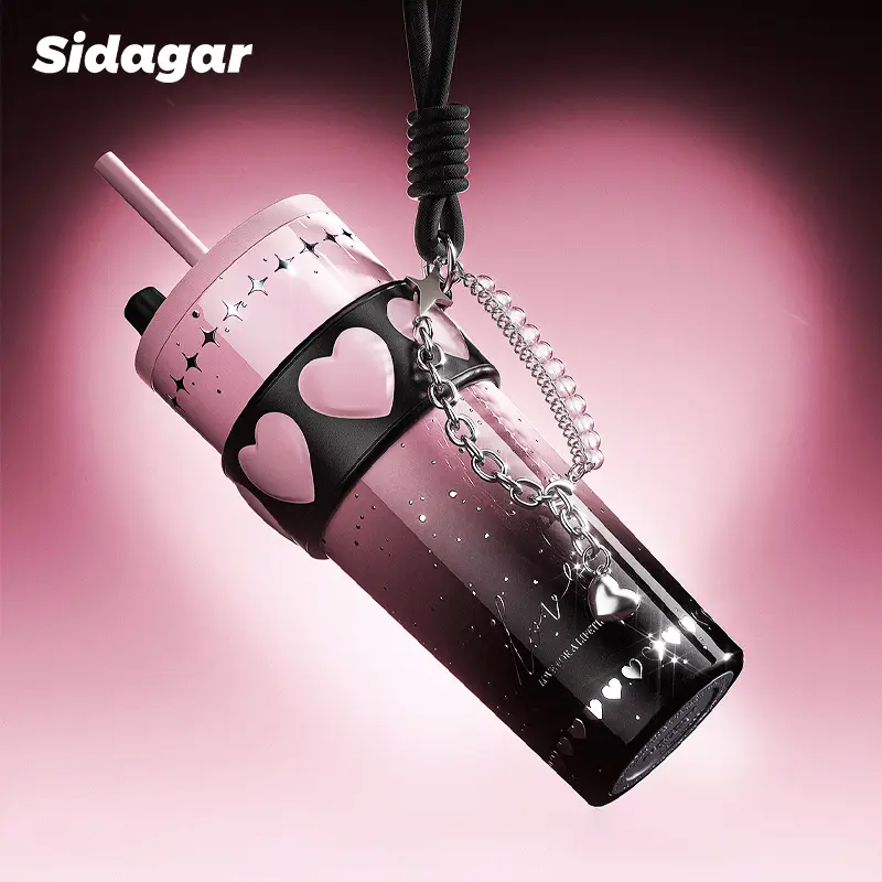 [Sidagar] Premium Gift Box Set – 24oz Stainless Steel Tumbler Cup | Double Wall Insulated, Wide Mouth, Straw Lid | Anti-Slip Base & Noise-Reducing Pad