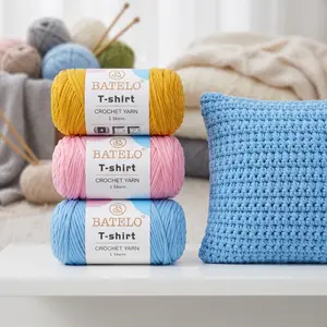 T shirt New Year DIY Yarns - 400g/120yds Polyester-Spandex Blend Multi-Use Textile, Built-In Needles for Home Decor, Handmade Bags Knitting Kit Supplies