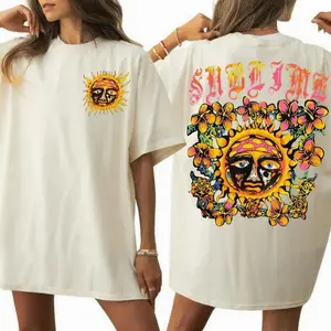 Vintage 2sided Sublime Band Aesthetic Boho 80s Tshirt Unisex Cotton Crewneck Simple Style Top Women All-Day Cotton Tee, Made in USA.LKD