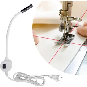 Magnetic Positioning Quilting Light with Crosshair Guide for Straight Stitching Adjustable Red Laser Guide for Hands-Free Precision Sewing & Quilting 4 Adhesive Pads for Plastic Body Machines