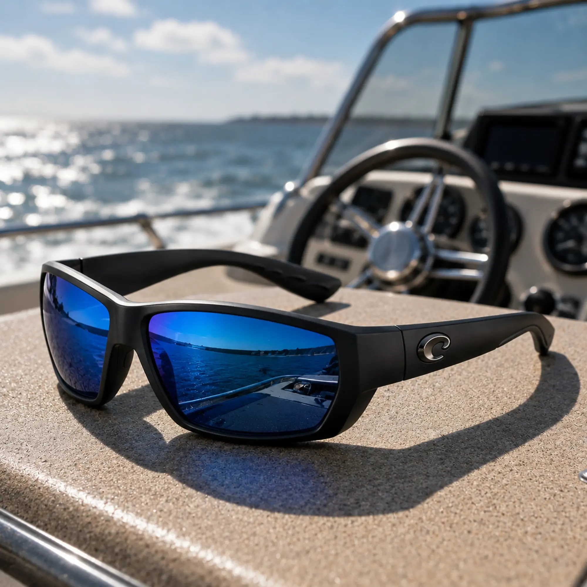 Costa Del Mar Fantail 580G Polarized Sunglasses for Men, UV Protection Fishing Sunglasses, Boating Beach Outdoor Eyewear