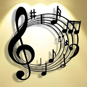 Music Note Design Wall Decor, Creative Wall Art, Wall Decor for Home Living Room Bedroom, Home Decor, Room Decor, Wall Hanging Decor, Decoration, Hangable