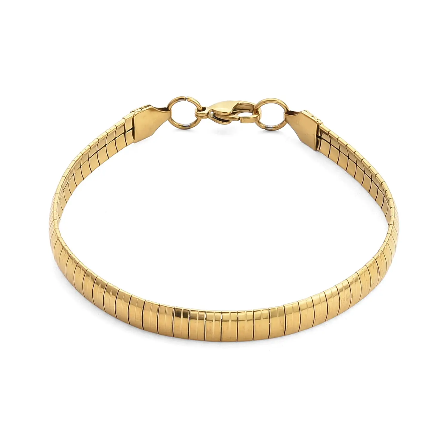 Omega Chain Bracelet in ION Plated YG Stainless Steel (7.5-9.5In)