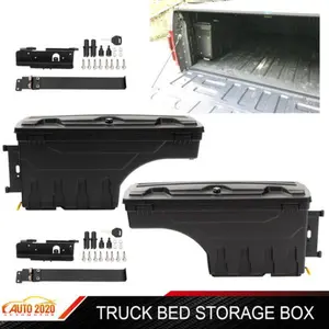 Fit For 07-20 Toyota Tundra Rear Left & Right Side Truck Bed Storage Box Toolbox