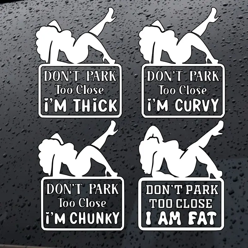 Don’t Park to Close I’m Curvy|Thick|Chunky|Fat Decal/Sticker for Car Truck SUV Home Decor Cell Phone Laptop Tumbler Accessories Permanent Vinyl Waterproof Car Sticker Decal