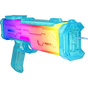 Electric Water Gun for Kids Adults, Automatic Squirt Gun Soaker with Spray Sound and Led Lights, Rechargeable Battery Water Blaster Up to 25 FT Range, Summer Outdoor Toys for Beach Pool Game