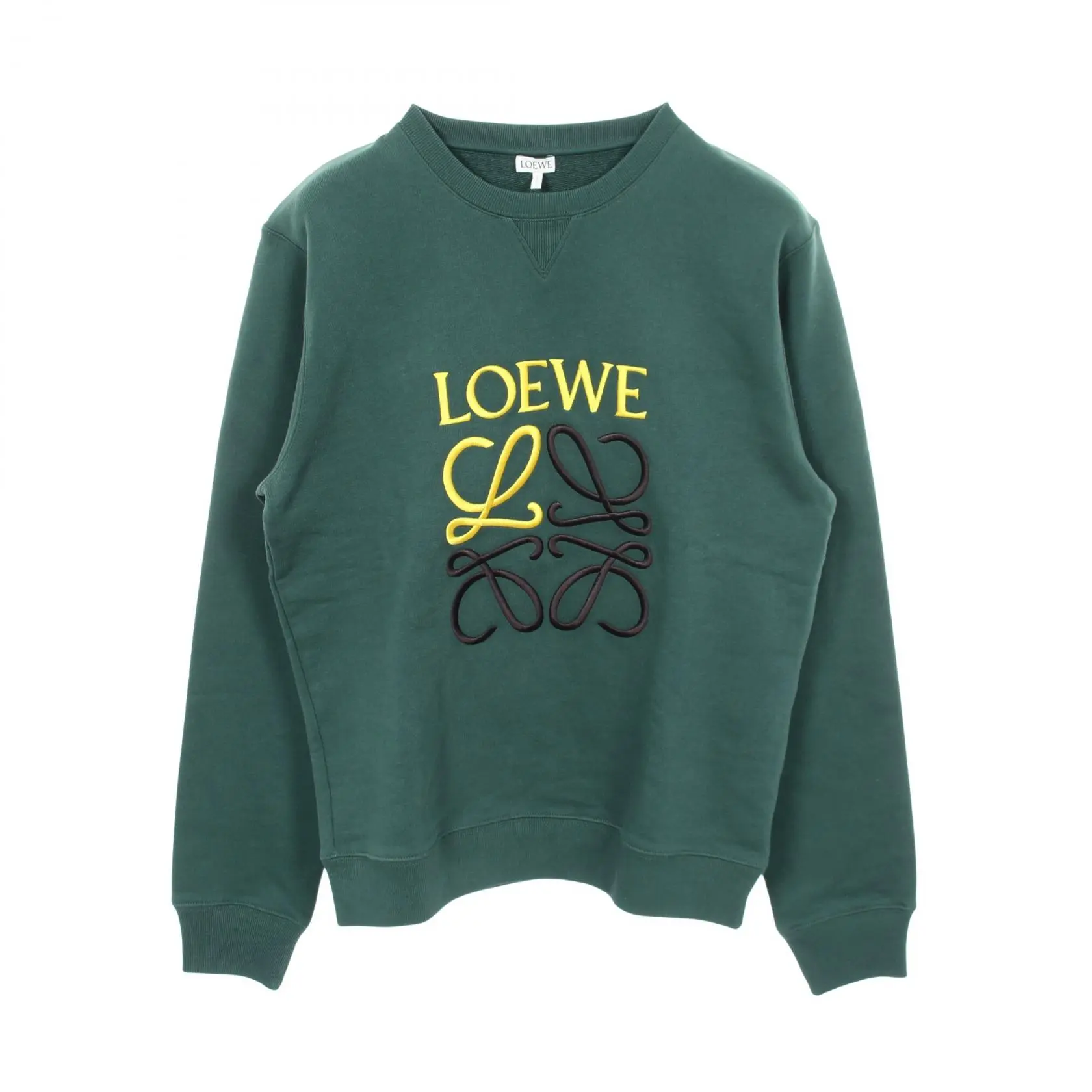 Pre-owned Loewe Cotton Small Leather Goods Anagram Embroidery Sweatshirt