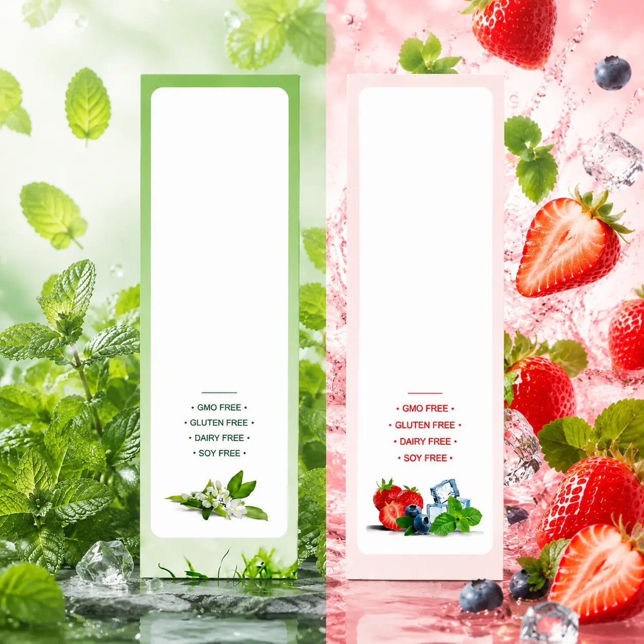 Decorative Home Scent Stick Set, Natural Herbal‑Fruit Fragrance, Mullein Mint & Strawberry Scent, Long‑Lasting Ambient Aroma for Indoor Tabletop Home Decoration
