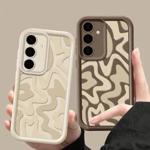 Stripe Pattern Phone Case for Samsung Galaxy A16 A55 A54 A15 A14 A25 A35 A53 5G S24 S23 S22 Ultra Plus S21 S24 FE Shockproof and Drop-proof Soft Protective Cover