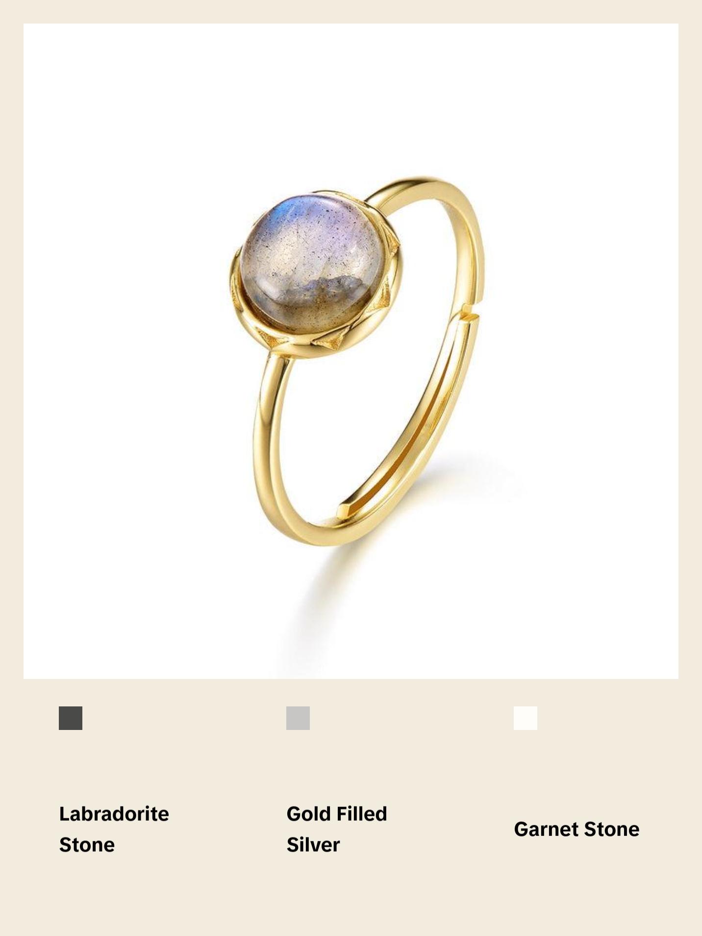 Crystal Round Cut Adjustable Ring