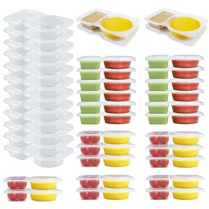 20 Sets Reuseable Snack Containers with Lids | Sauce Containers, Suitable for Children's Lunch Box Portioning, Portable for Outdoor Takeaway Sauce Dip Case
