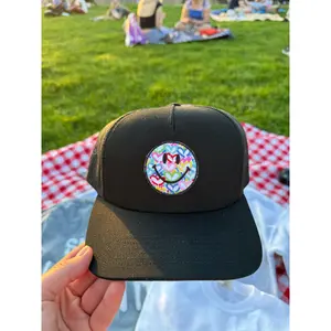 Rainbow Electric Love Patch Hat