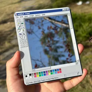 1PC Creative Window Mirror Fridge Magnet, Home Decor, Retro 90s Computer Interface Design, Perfect for Living Room Bedroom Study, Great Holiday Gift, Refrigerator Decorating Magnet