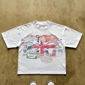 Men's 100% Cotton British Union Jack Graphic T-Shirt - Retro UK Travel Design with London Taxi & Big Ben, Casual Round Neck Short Sleeve Tee for Spring/Summer, Y2K Streetwear & British-Themed Outfits (Ideal Gift for Men, Boyfriend, Husband)