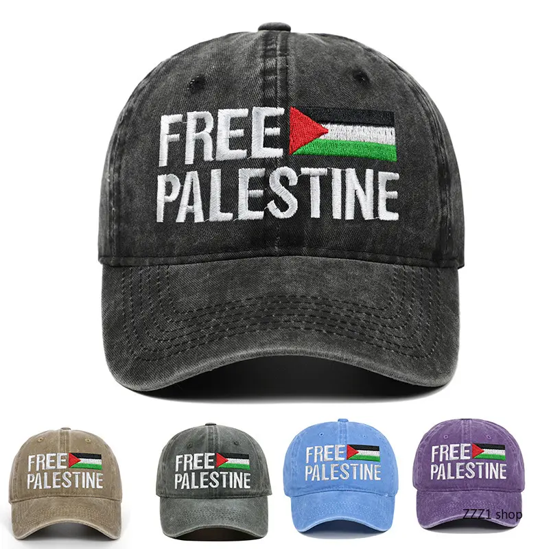 "Free Palestine" Embroidery Embroidered Cloth Vintage Dad Hat - Male Outdoor Sports Adult Accessory Hat (1 Size), Male Hat
