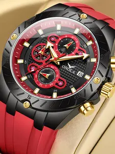 Onola Brand Men's Quartz Watch, Multifunctional Timing, Waterproof Date Display, Outdoor Sports Watch, Modern Watches, Suitable for Various Occasions, Perfect Gift