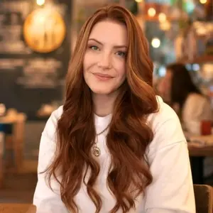 Watered Souls Fancy 24" in natural copper highlight.  13x4 Lace front premium synthetic wig.  High quality fibers, 120 density, gorgeous layers.  Heat Tolerance 350. She comes with a free wig cap and free gift.