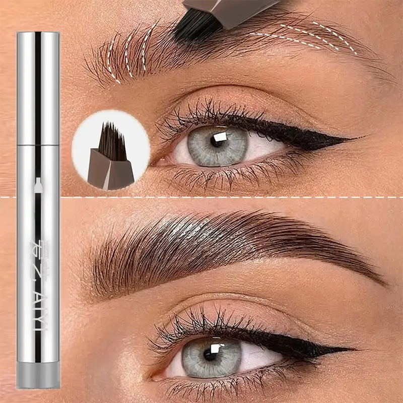 Fluffy Quick-Dry Water-Based Eyebrow Pencil, Forked Brow Pen, Smooth Multi-Fork Water Brow Pen, Wild Brow Makeup, Feather-Like Effect, Precisely Sculpted Brows, Eyebrow Products