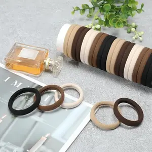 20-Count Seamless Hair Ties 4-Color Set - Thick High Elastic No-Damage Hair Bands for Daily Use