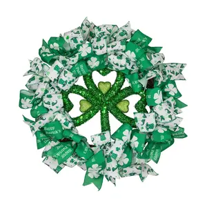 Northlight Shamrocks & Ribbons St. Patrick's Day Wreath 24"
