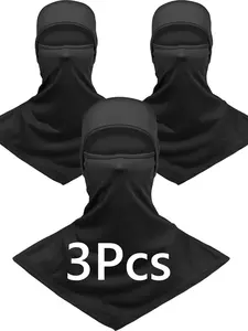 3 Piece Balaclava Face Cover Sun Protection Neck Cover Summer Balaclava Motorcycle Face Mask for Men Women Balaclava Face Cover Breathable Long Neck Covers Summer Neck Protector for Men Sun Protection