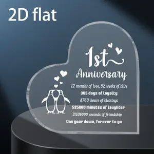 1 Year Anniversary Wedding Gifts for Him Her, One Year Anniversary Boyfriend Gifts, Penguin Couple Gifts 1st Happy Anniversary Card for Girlfriend Husband Wife, Romantic 1st Anniversary Ideas, Anniversary Celebration
