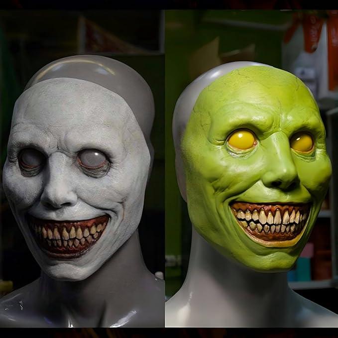 Scary Halloween Mask for Adults, Realistic and Durable Latex Creepy Horror Mask for Cosplay and Halloween Party