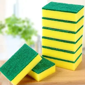 Kitchen Cleaning Sponge, 8 Counts/24pcs Double Sided Dishwashing Sponge, Household Cleaning Tool for Kitchen & Bathroom