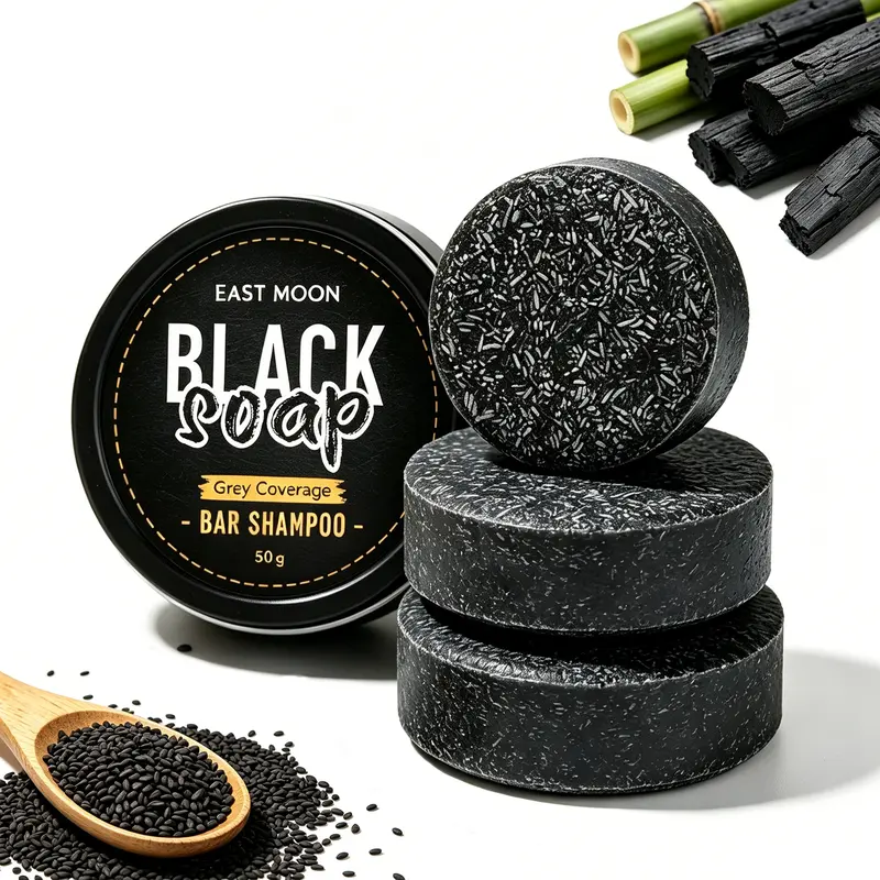 3PCS Men’s Hair Shampoo Soap – Natural Gray Hair Reverse Bar – Deep Cleaning & Nourishing Shampoo Bar for Men – Moisturizing Hair Care, Dark Hair Shine, Soothing & Sustainable Cleansing Solution Conditioner Haircare Glossy Cleanser Haircare Cleanser