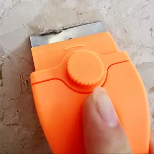 Portable Multifunction Cleaning Scraper, Stainless Steel Viscose Self-Adhesive Wall Cleaner, Metal Tip Cover Included