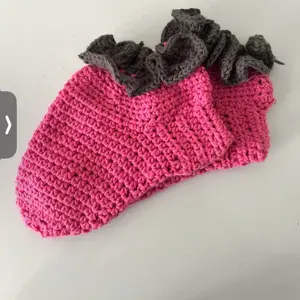 Handmade crochet ruffle socks